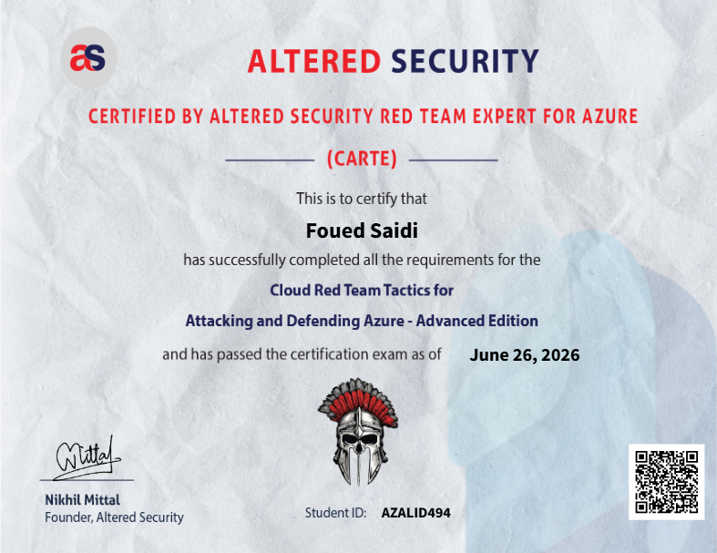 Certified Azure Red Team Expert