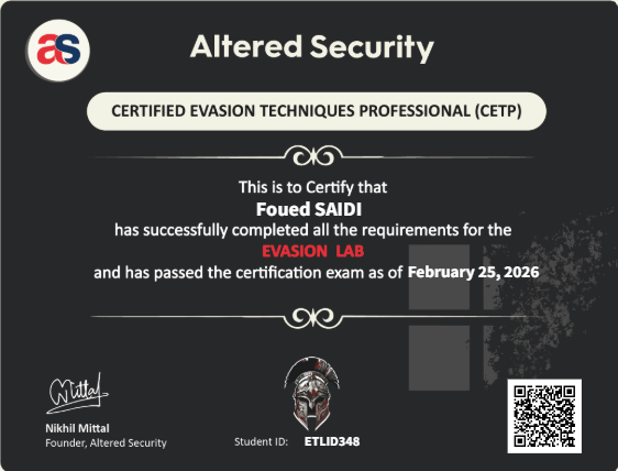 Certified Evasion Techniques Professional