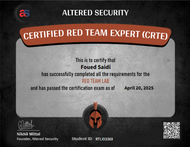 Certified Red Team Expert