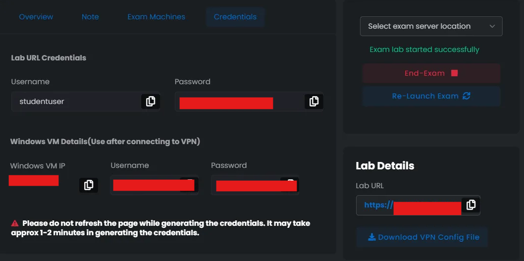 Exam Dashboard
