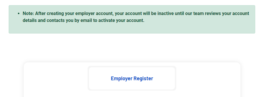 Employer Registration