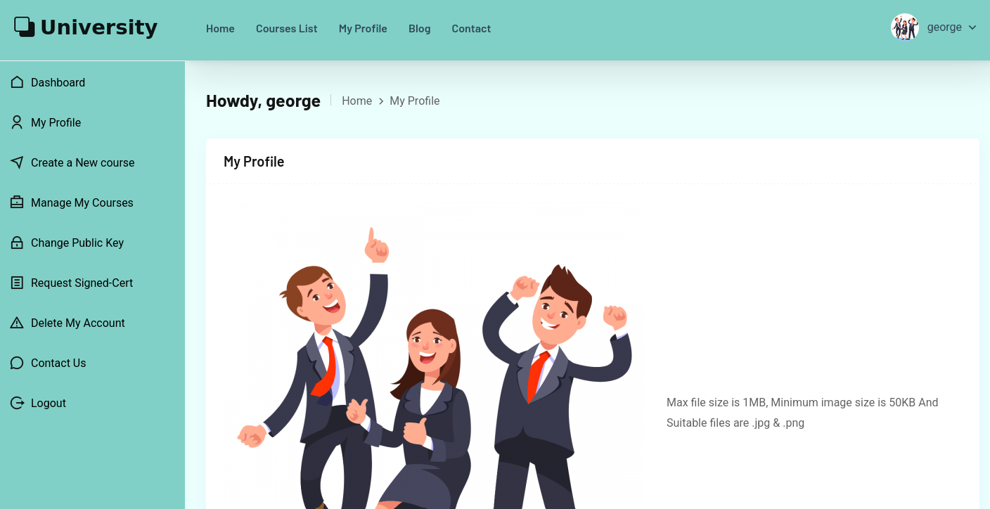 Login as george